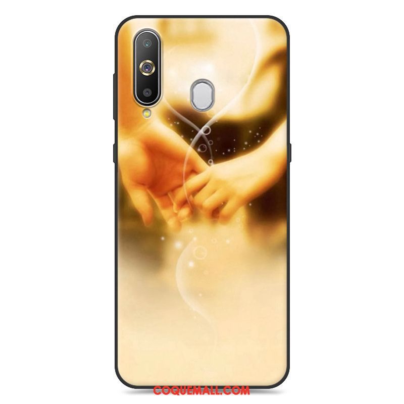 Étui Samsung Galaxy A8s Dessin Animé Jaune Téléphone Portable, Coque Samsung Galaxy A8s Silicone Incassable Beige