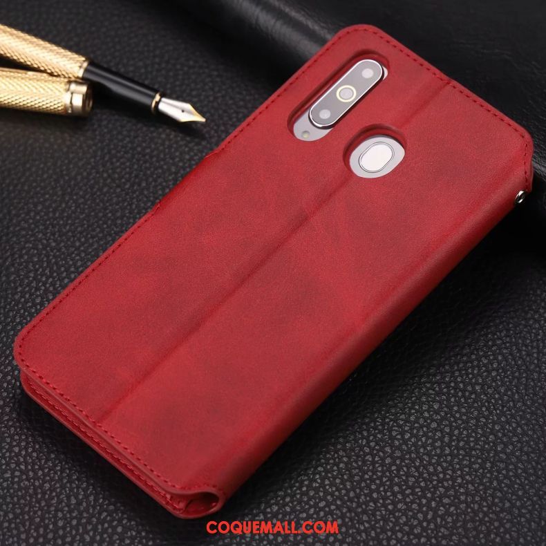 Étui Samsung Galaxy A8s En Cuir Incassable Luxe, Coque Samsung Galaxy A8s Membrane Clamshell