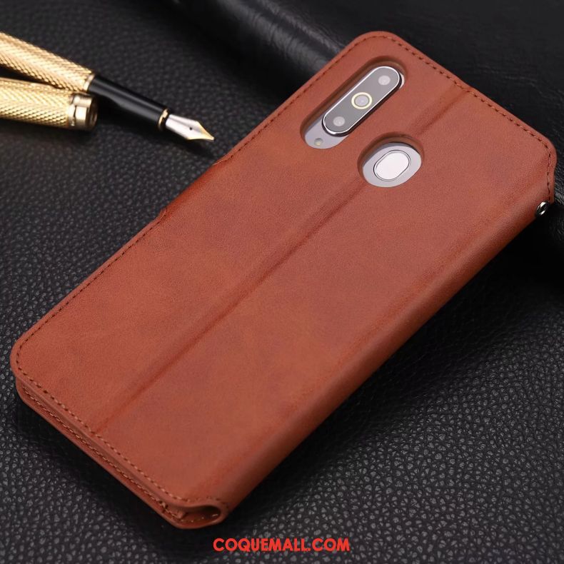 Étui Samsung Galaxy A8s En Cuir Incassable Luxe, Coque Samsung Galaxy A8s Membrane Clamshell