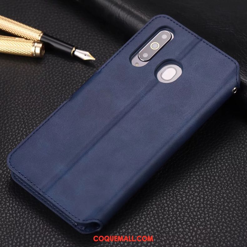 Étui Samsung Galaxy A8s En Cuir Incassable Luxe, Coque Samsung Galaxy A8s Membrane Clamshell