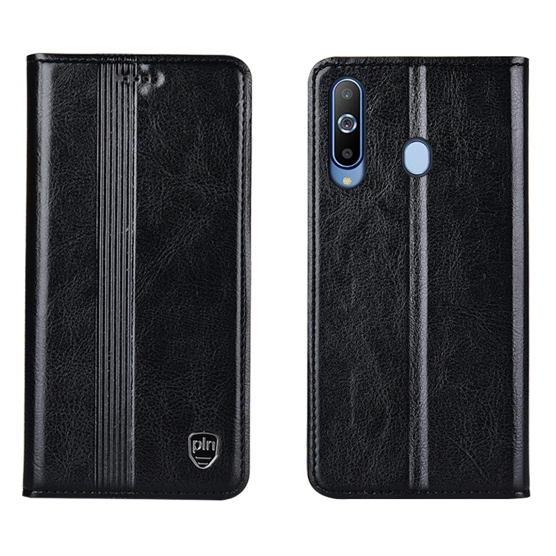 Étui Samsung Galaxy A8s Incassable En Cuir Tout Compris, Coque Samsung Galaxy A8s Étoile Noir