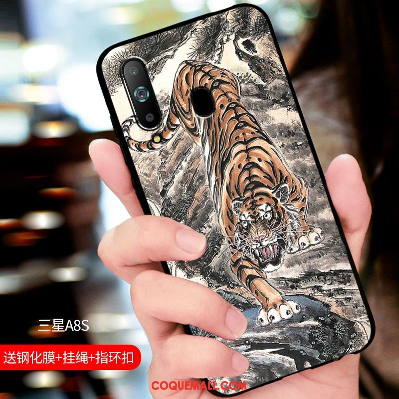 Étui Samsung Galaxy A8s Incassable Étoile Silicone, Coque Samsung Galaxy A8s Protection Délavé En Daim