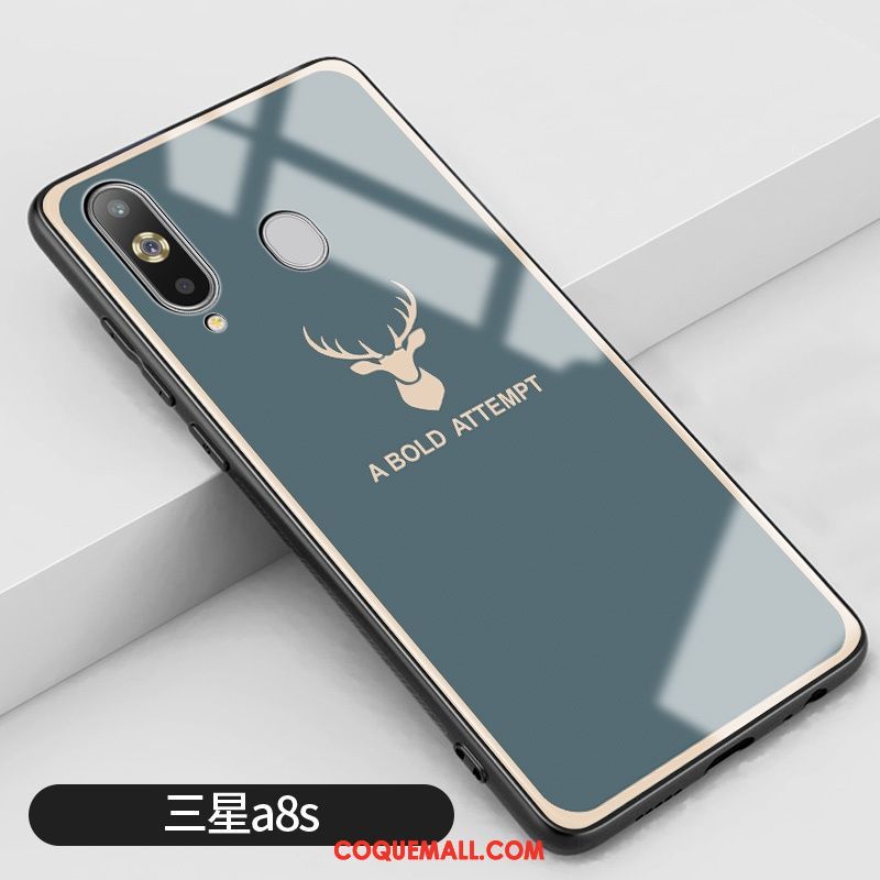 Étui Samsung Galaxy A8s Protection Cerf Amoureux, Coque Samsung Galaxy A8s Téléphone Portable Miroir