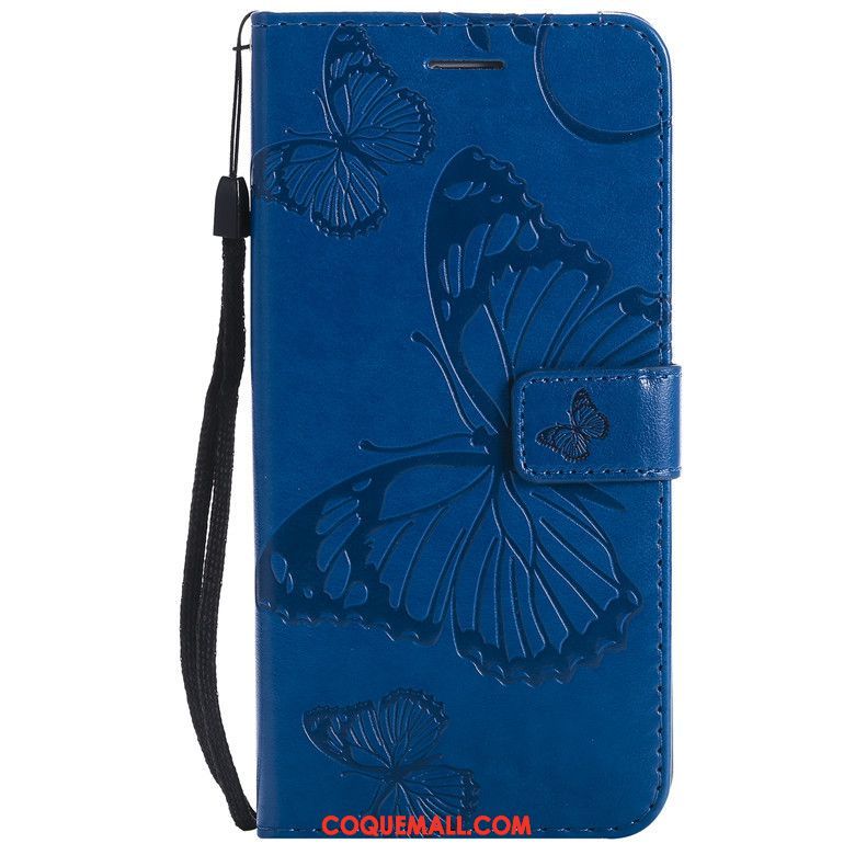 Étui Samsung Galaxy A8s Protection Fleurs De Papillons Étoile, Coque Samsung Galaxy A8s Or Rose Incassable