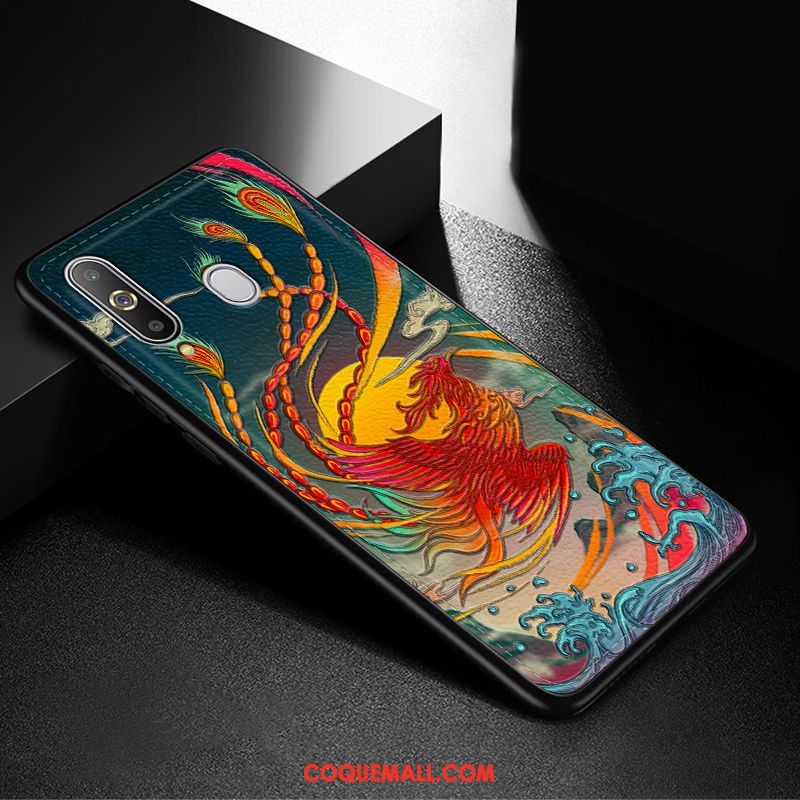 Étui Samsung Galaxy A8s Silicone Tendance Cuir, Coque Samsung Galaxy A8s Nouveau Gaufrage