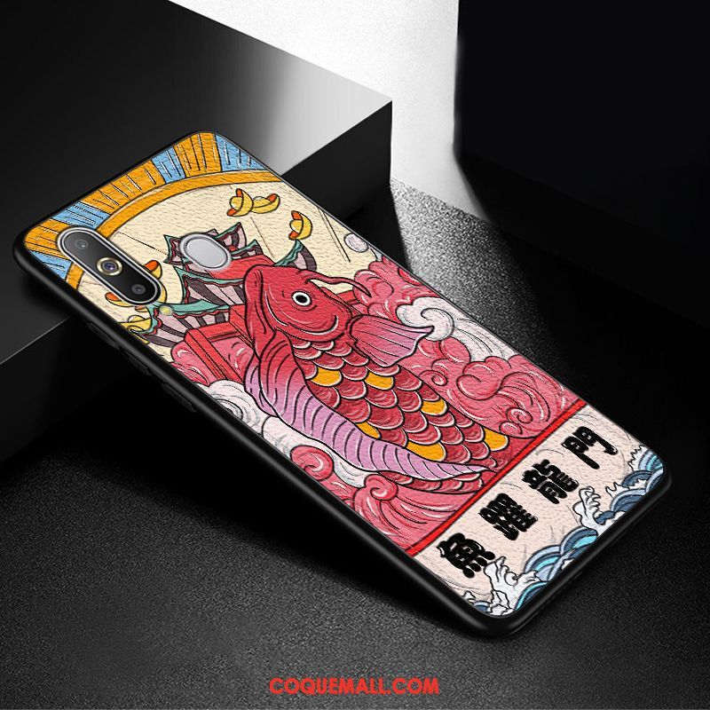 Étui Samsung Galaxy A8s Silicone Tendance Cuir, Coque Samsung Galaxy A8s Nouveau Gaufrage