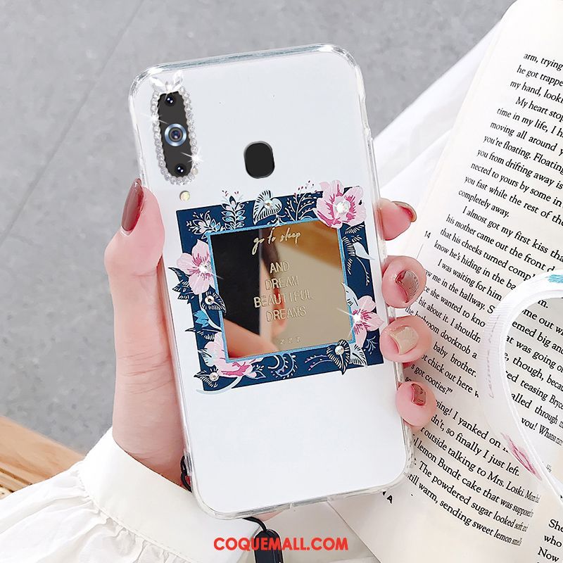 Étui Samsung Galaxy A8s Étoile Fluide Doux Téléphone Portable, Coque Samsung Galaxy A8s Rose Silicone