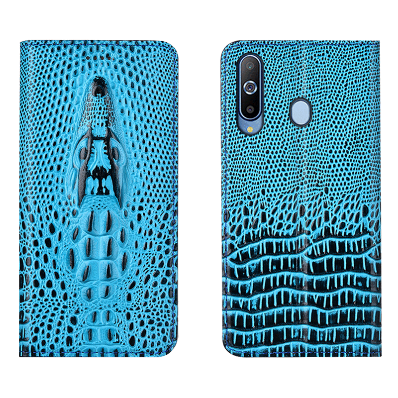 Étui Samsung Galaxy A8s Étoile Jaune Tout Compris, Coque Samsung Galaxy A8s Incassable Cuir Véritable