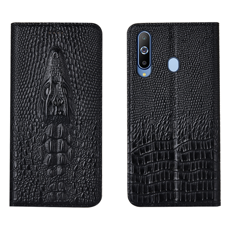 Étui Samsung Galaxy A8s Étoile Jaune Tout Compris, Coque Samsung Galaxy A8s Incassable Cuir Véritable