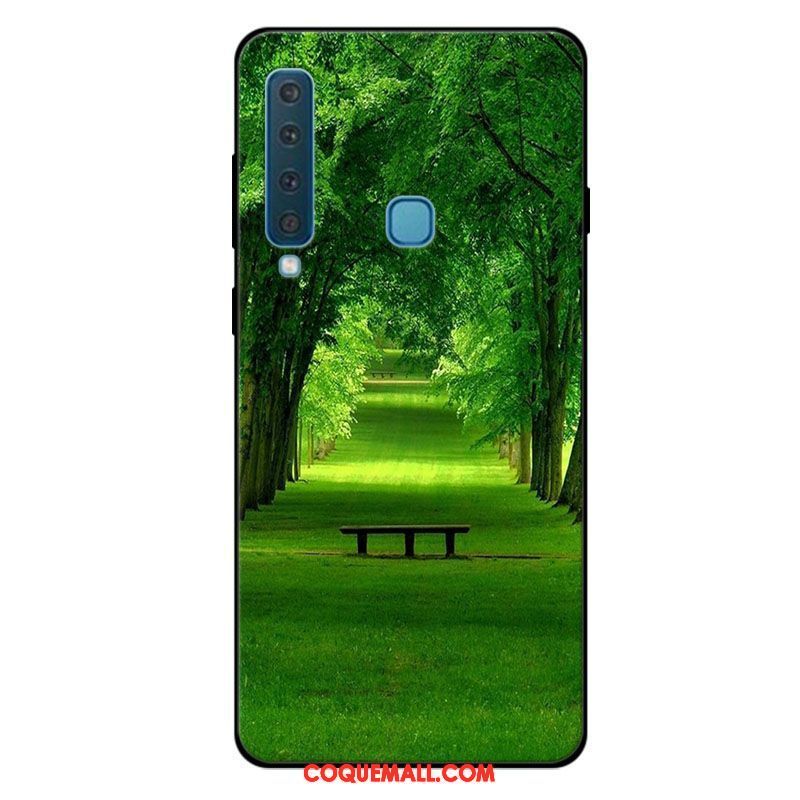 Étui Samsung Galaxy A9 2018 Fluide Doux Frais Incassable, Coque Samsung Galaxy A9 2018 Silicone Vert