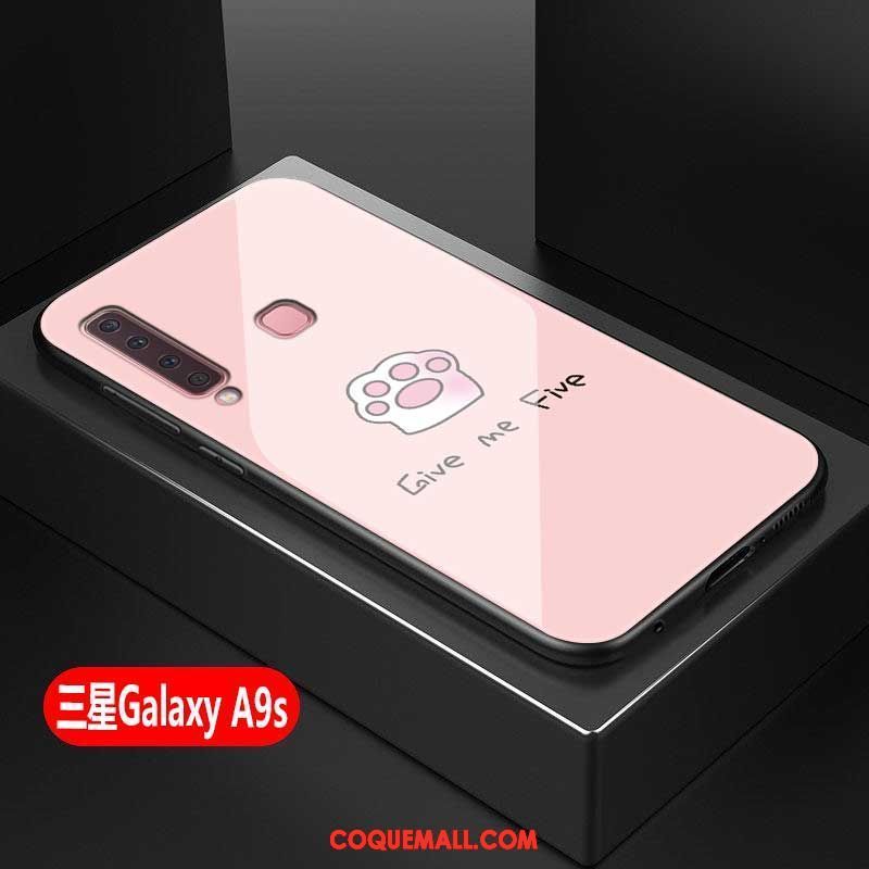 Étui Samsung Galaxy A9 2018 Incassable Verre Blanc, Coque Samsung Galaxy A9 2018 Tout Compris Étoile