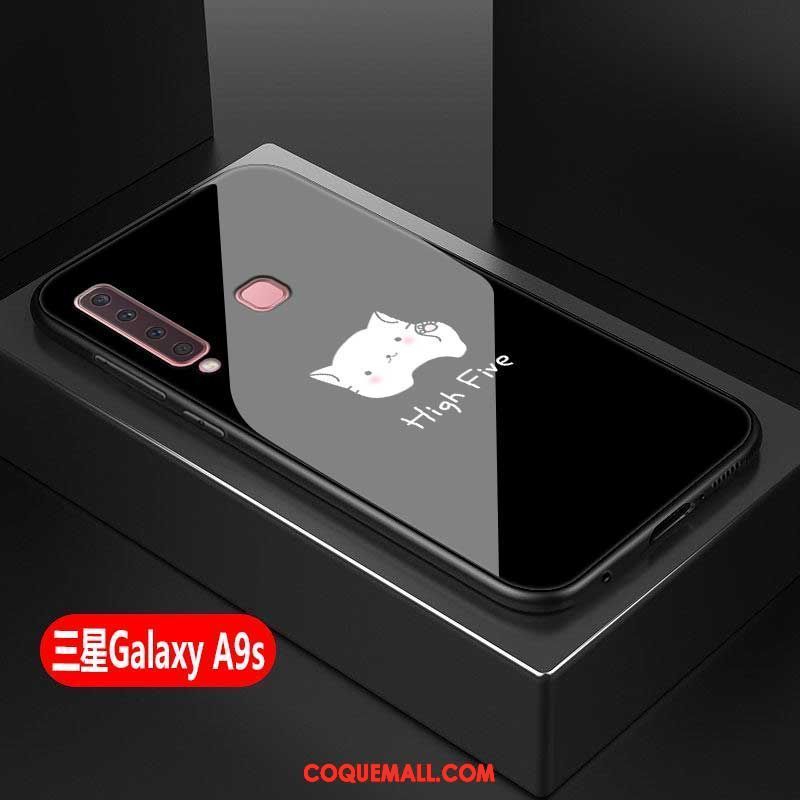 Étui Samsung Galaxy A9 2018 Incassable Verre Blanc, Coque Samsung Galaxy A9 2018 Tout Compris Étoile