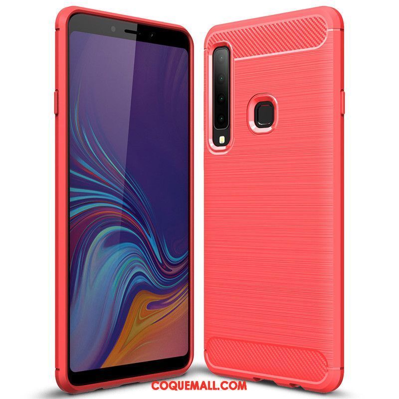 Étui Samsung Galaxy A9 2018 Noir Silicone Nouveau, Coque Samsung Galaxy A9 2018 Protection Étoile