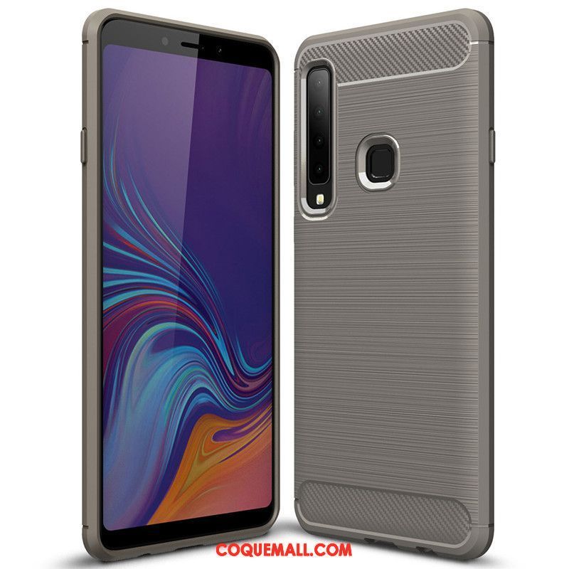 Étui Samsung Galaxy A9 2018 Noir Silicone Nouveau, Coque Samsung Galaxy A9 2018 Protection Étoile