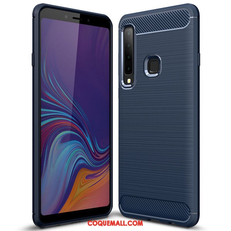Étui Samsung Galaxy A9 2018 Noir Silicone Nouveau, Coque Samsung Galaxy A9 2018 Protection Étoile