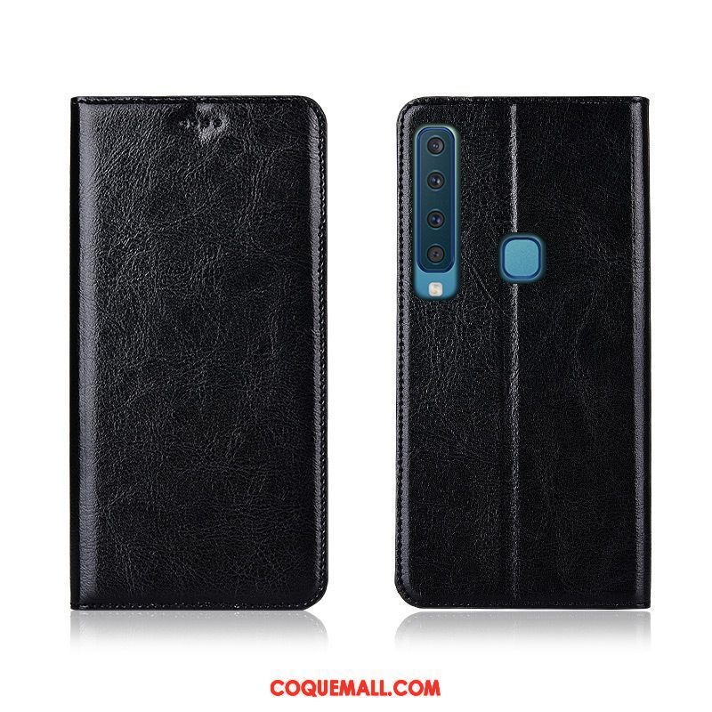 Étui Samsung Galaxy A9 2018 Tout Compris Fluide Doux Étui En Cuir, Coque Samsung Galaxy A9 2018 Protection Cuir Véritable