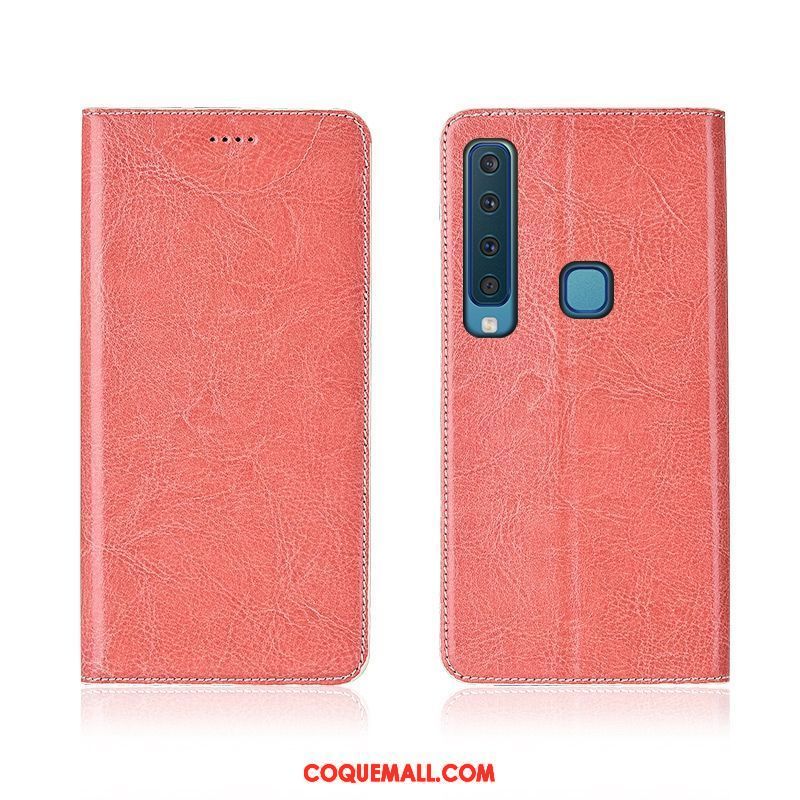 Étui Samsung Galaxy A9 2018 Tout Compris Fluide Doux Étui En Cuir, Coque Samsung Galaxy A9 2018 Protection Cuir Véritable