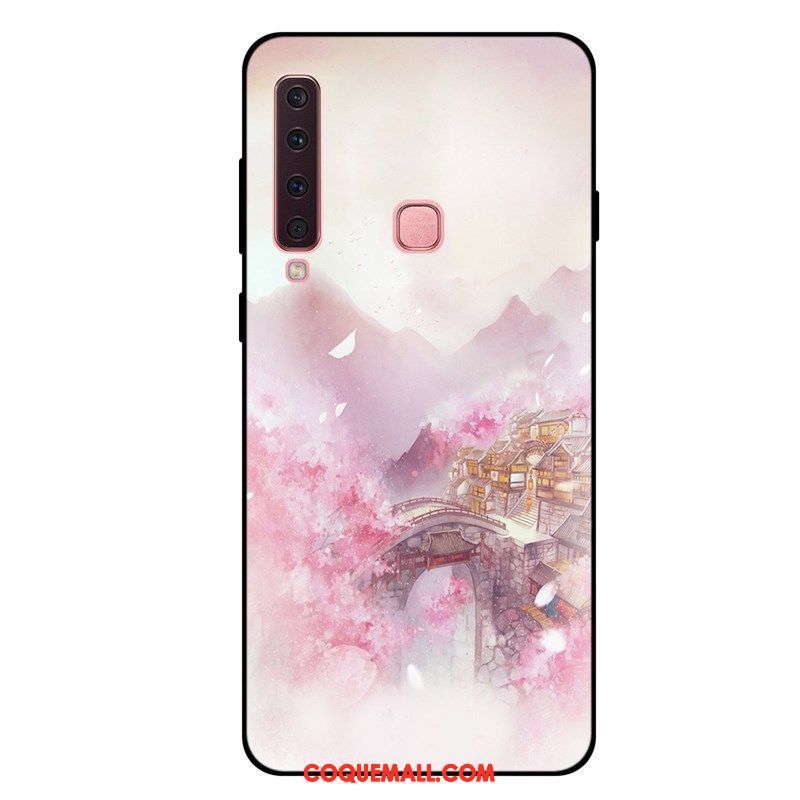 Étui Samsung Galaxy A9 2018 Tout Compris Rose Fluide Doux, Coque Samsung Galaxy A9 2018 Personnalisé Téléphone Portable