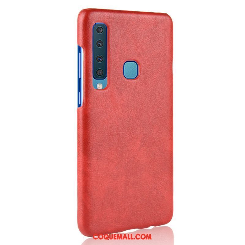 Étui Samsung Galaxy A9 2018 Vintage Litchi Sac, Coque Samsung Galaxy A9 2018 Modèle Fleurie Téléphone Portable