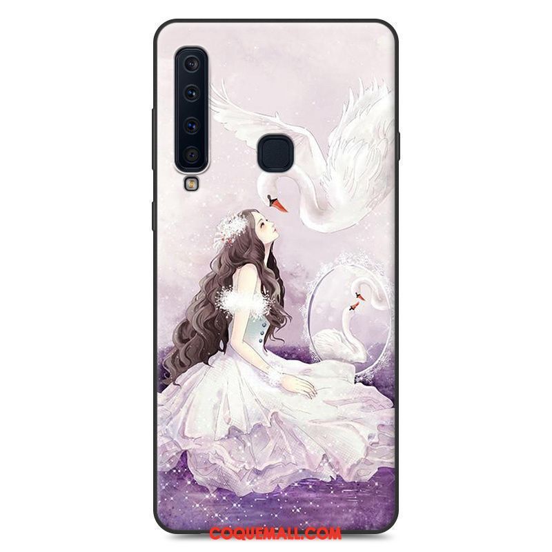 Étui Samsung Galaxy A9 2018 Violet Protection Incassable, Coque Samsung Galaxy A9 2018 Téléphone Portable Étoile