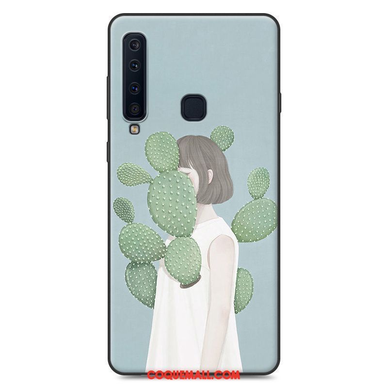 Étui Samsung Galaxy A9 2018 Étoile Bleu Fluide Doux, Coque Samsung Galaxy A9 2018 Charmant Incassable