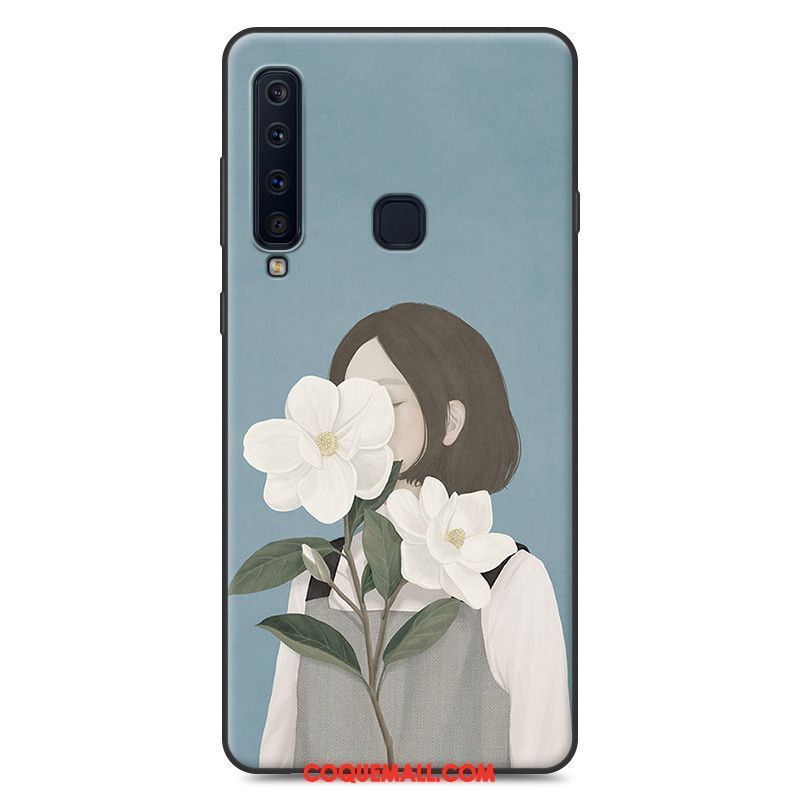 Étui Samsung Galaxy A9 2018 Étoile Bleu Fluide Doux, Coque Samsung Galaxy A9 2018 Charmant Incassable