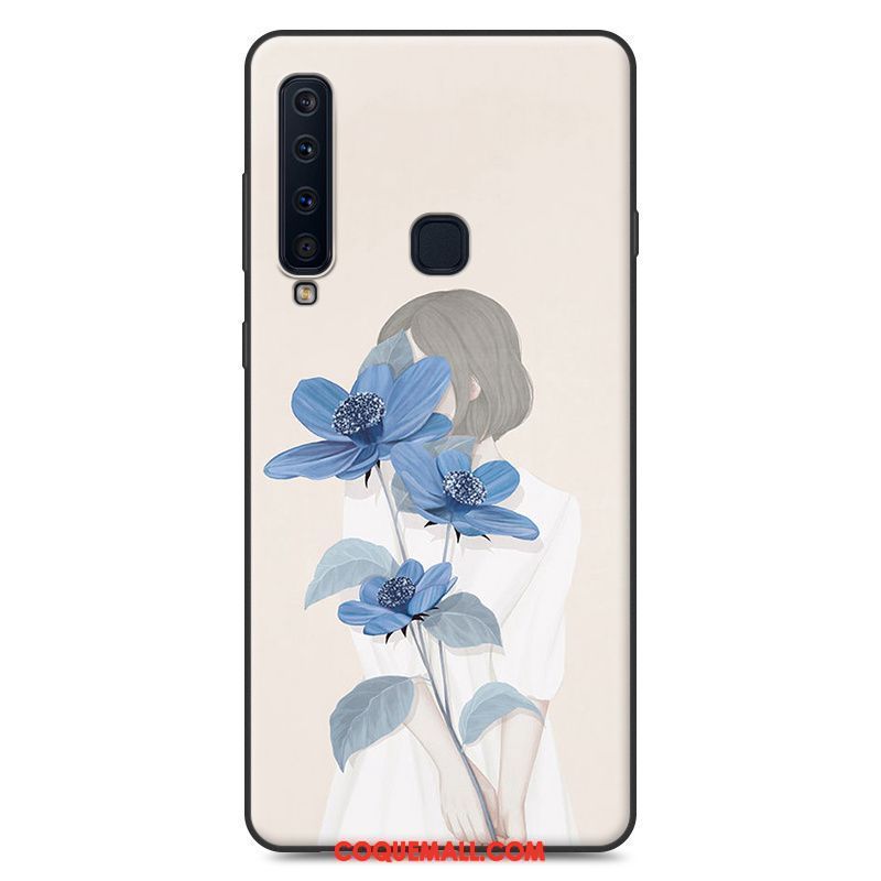 Étui Samsung Galaxy A9 2018 Étoile Bleu Fluide Doux, Coque Samsung Galaxy A9 2018 Charmant Incassable