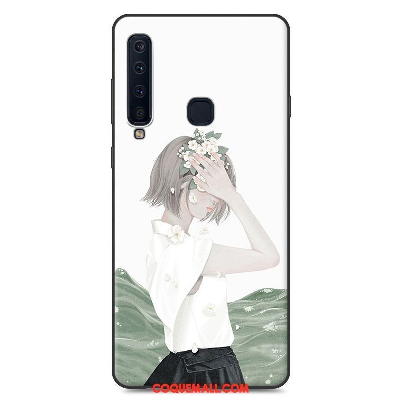 Étui Samsung Galaxy A9 2018 Étoile Bleu Fluide Doux, Coque Samsung Galaxy A9 2018 Charmant Incassable