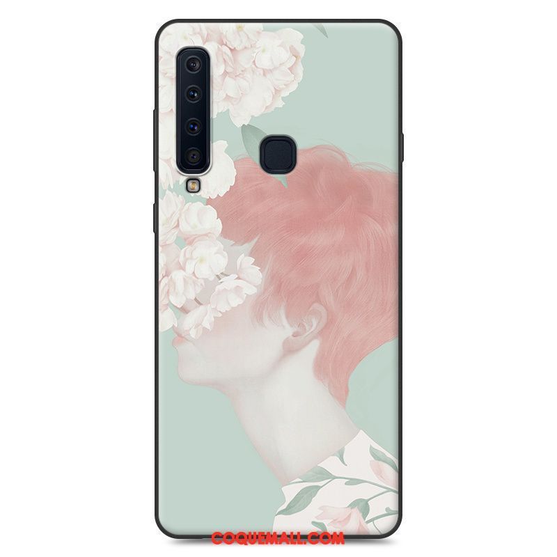 Étui Samsung Galaxy A9 2018 Étoile Bleu Fluide Doux, Coque Samsung Galaxy A9 2018 Charmant Incassable