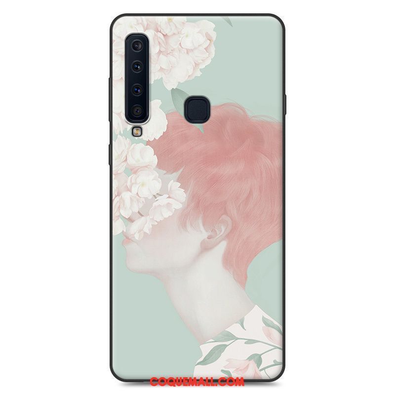 Étui Samsung Galaxy A9 2018 Étoile Bleu Fluide Doux, Coque Samsung Galaxy A9 2018 Charmant Incassable