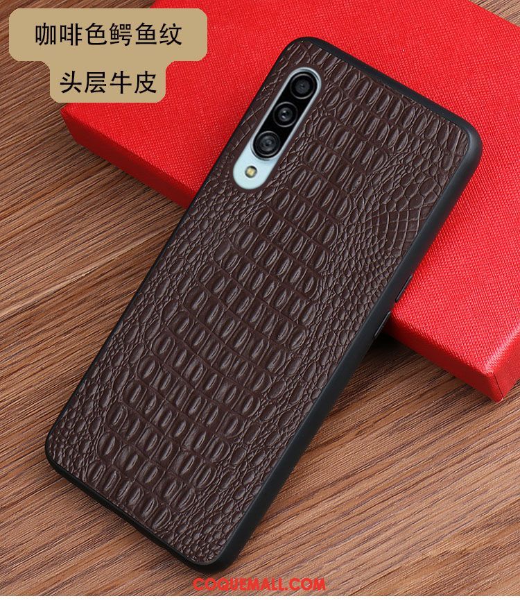 Étui Samsung Galaxy A90 5g Crocodile Modèle Incassable Noir, Coque Samsung Galaxy A90 5g Étoile Tout Compris