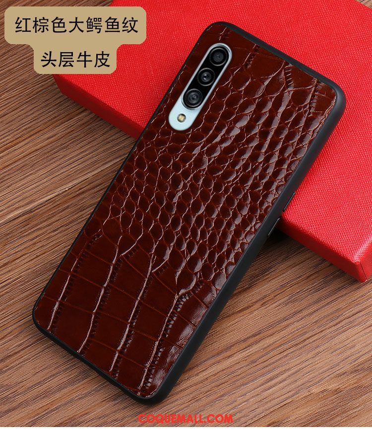 Étui Samsung Galaxy A90 5g Crocodile Modèle Incassable Noir, Coque Samsung Galaxy A90 5g Étoile Tout Compris