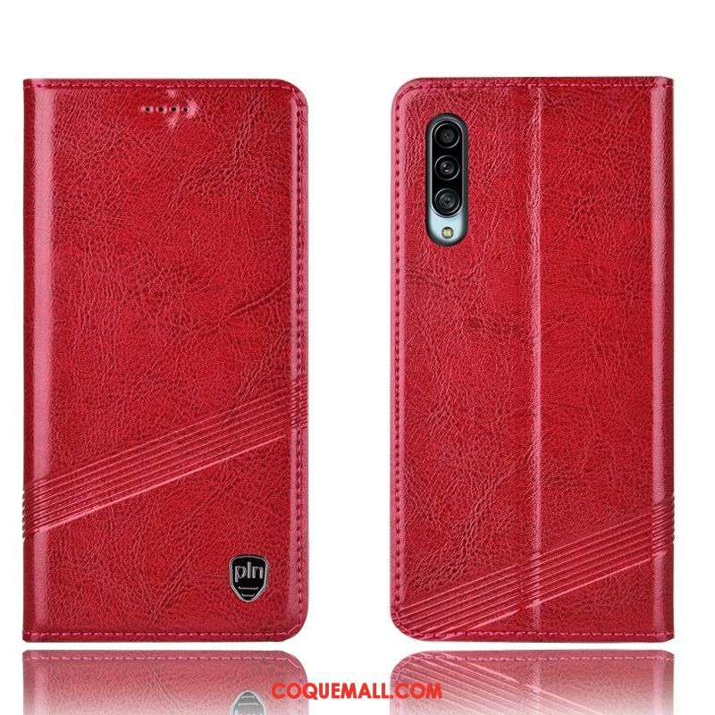 Étui Samsung Galaxy A90 5g Cuir Véritable Noir Protection, Coque Samsung Galaxy A90 5g Tout Compris Incassable