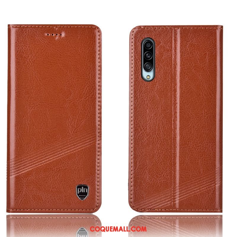 Étui Samsung Galaxy A90 5g Cuir Véritable Noir Protection, Coque Samsung Galaxy A90 5g Tout Compris Incassable