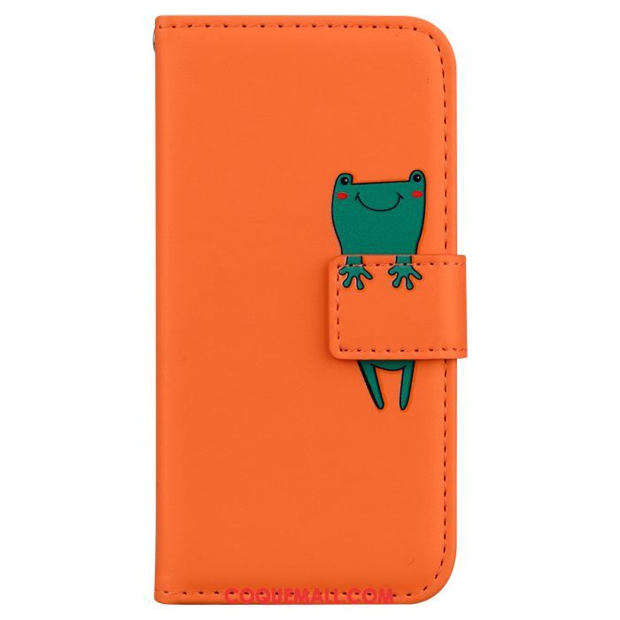 Étui Samsung Galaxy A90 5g Incassable En Cuir Étoile, Coque Samsung Galaxy A90 5g Protection Orange