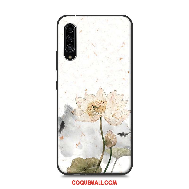 Étui Samsung Galaxy A90 5g Personnalité Silicone Style Chinois, Coque Samsung Galaxy A90 5g Rose Protection