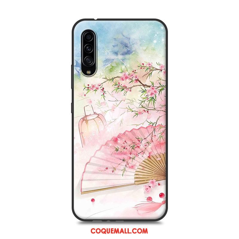 Étui Samsung Galaxy A90 5g Personnalité Silicone Style Chinois, Coque Samsung Galaxy A90 5g Rose Protection