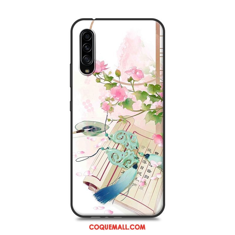 Étui Samsung Galaxy A90 5g Personnalité Silicone Style Chinois, Coque Samsung Galaxy A90 5g Rose Protection