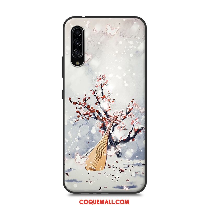 Étui Samsung Galaxy A90 5g Personnalité Silicone Style Chinois, Coque Samsung Galaxy A90 5g Rose Protection