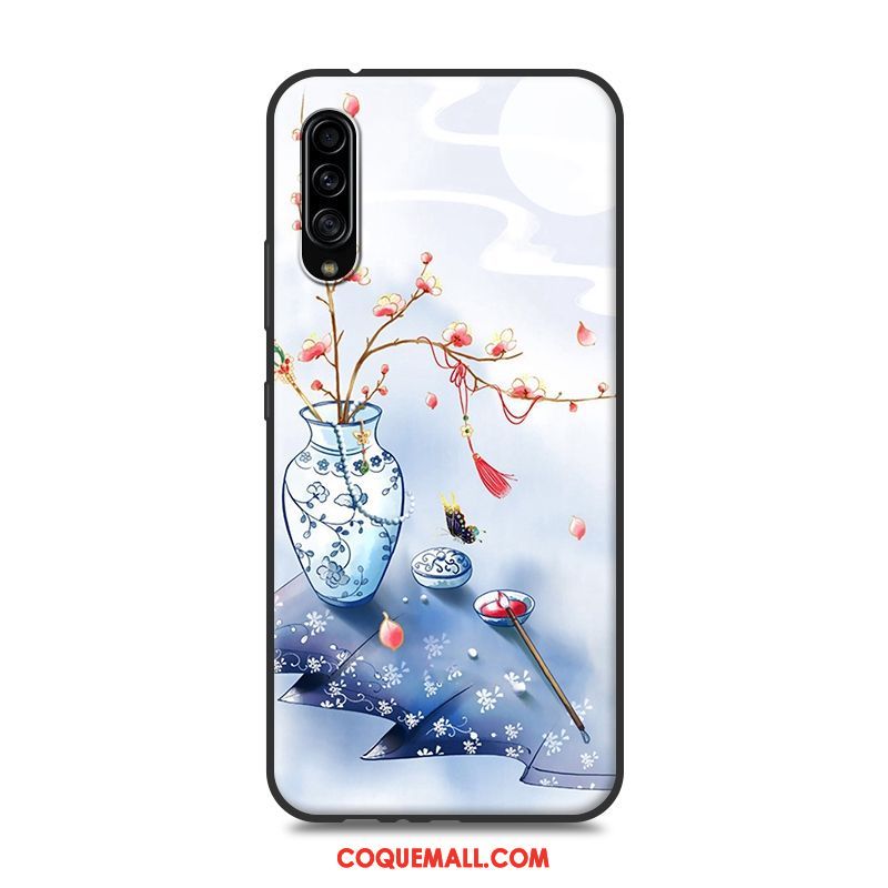 Étui Samsung Galaxy A90 5g Personnalité Silicone Style Chinois, Coque Samsung Galaxy A90 5g Rose Protection