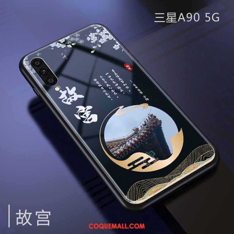 Étui Samsung Galaxy A90 5g Protection Miroir Silicone, Coque Samsung Galaxy A90 5g Vent Style Chinois