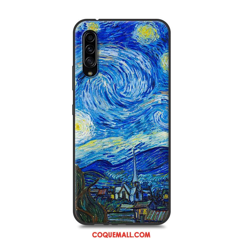 Étui Samsung Galaxy A90 5g Protection Silicone Peinture, Coque Samsung Galaxy A90 5g Étoile Blanc