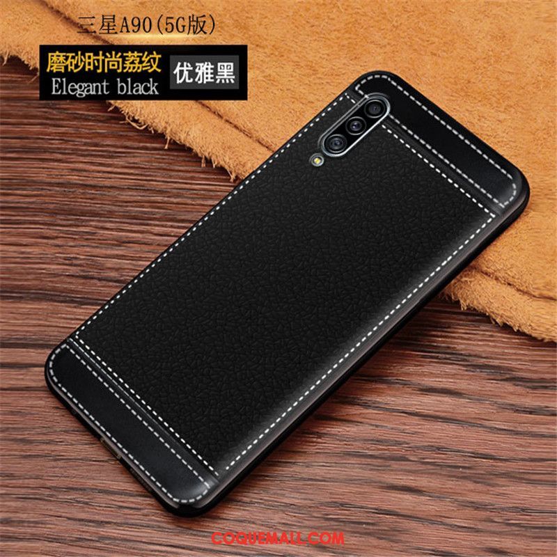 Étui Samsung Galaxy A90 5g Protection Étoile Téléphone Portable, Coque Samsung Galaxy A90 5g Modèle Fleurie Cuir