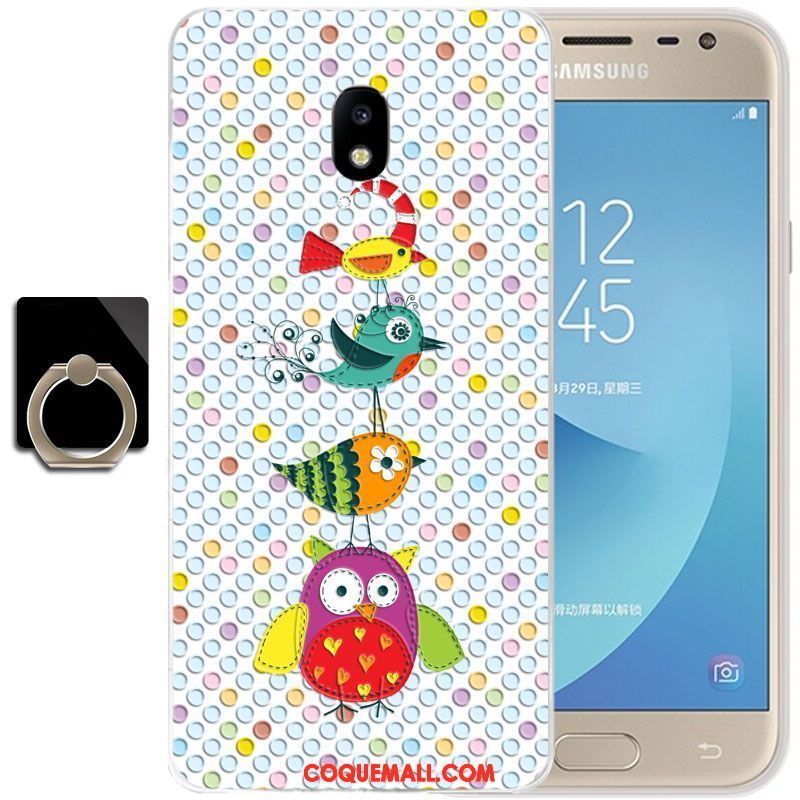 Étui Samsung Galaxy J3 2017 Bleu Fluide Doux Tout Compris, Coque Samsung Galaxy J3 2017 Téléphone Portable Tendance