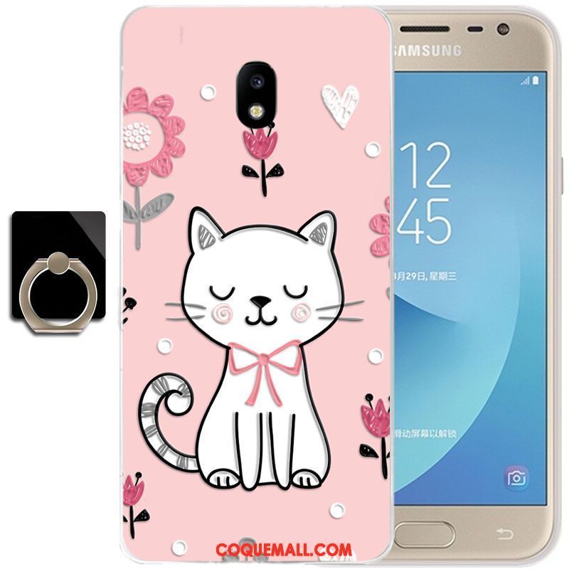 Étui Samsung Galaxy J3 2017 Bleu Fluide Doux Tout Compris, Coque Samsung Galaxy J3 2017 Téléphone Portable Tendance