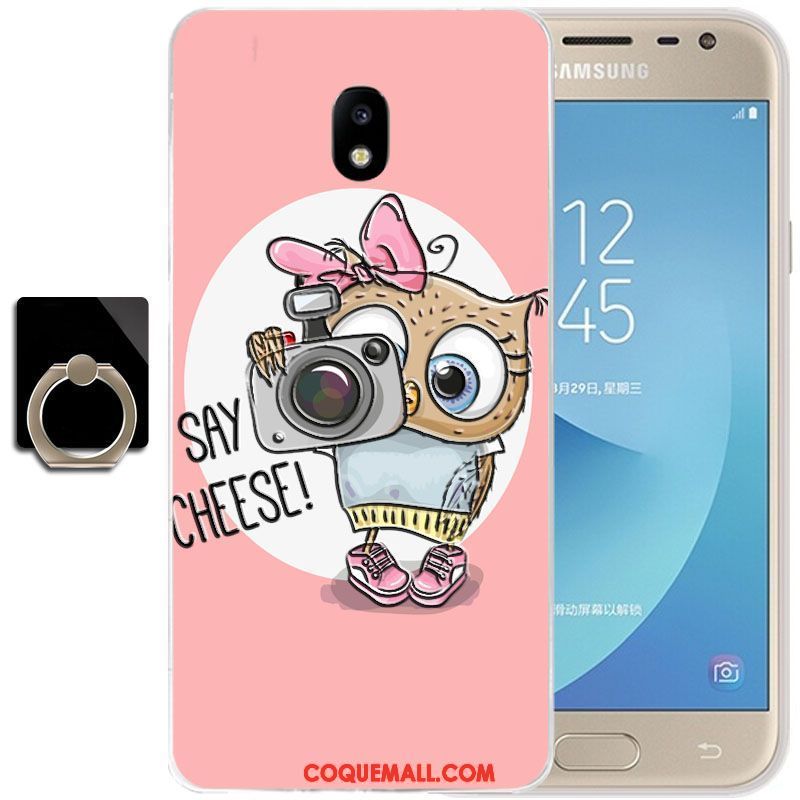 Étui Samsung Galaxy J3 2017 Bleu Fluide Doux Tout Compris, Coque Samsung Galaxy J3 2017 Téléphone Portable Tendance