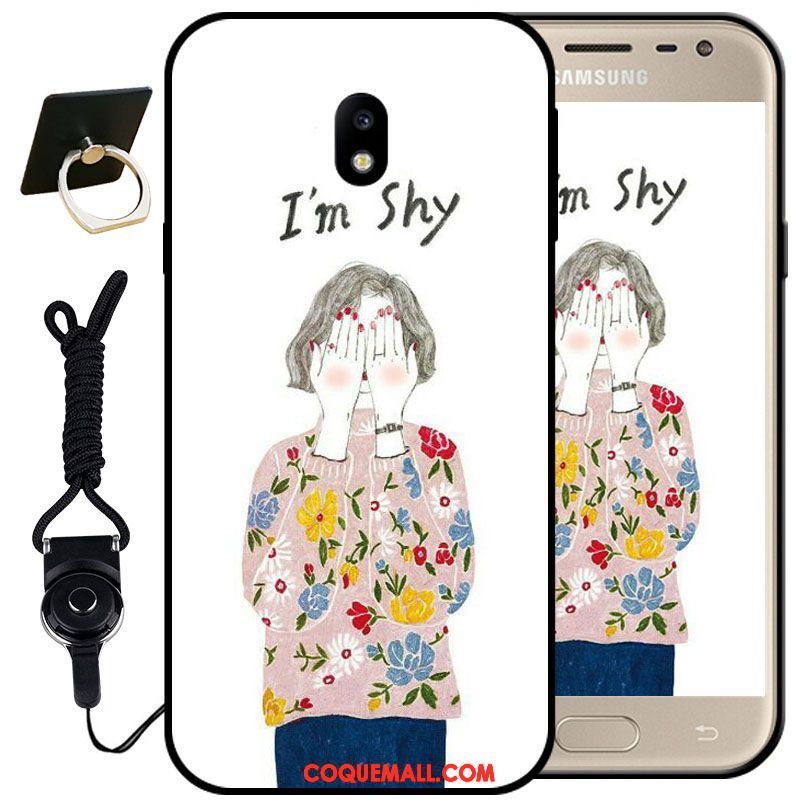 Étui Samsung Galaxy J3 2017 Dessin Animé Rose Protection, Coque Samsung Galaxy J3 2017 Téléphone Portable Silicone