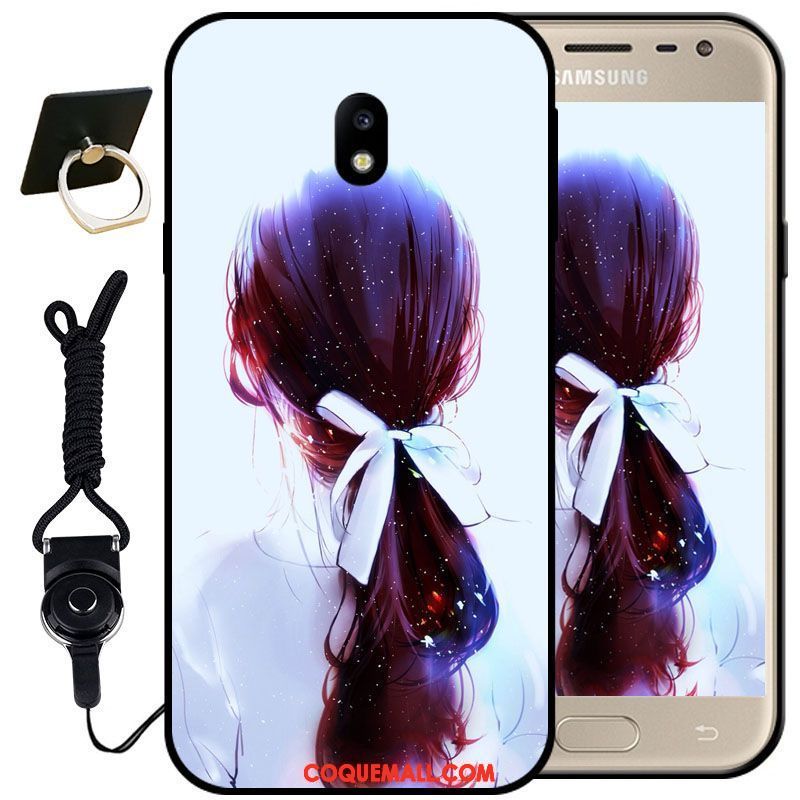 Étui Samsung Galaxy J3 2017 Dessin Animé Rose Protection, Coque Samsung Galaxy J3 2017 Téléphone Portable Silicone