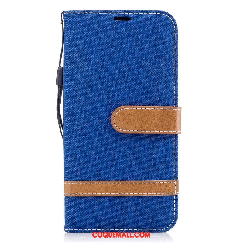 Étui Samsung Galaxy J3 2017 En Denim Étoile Clamshell, Coque Samsung Galaxy J3 2017 Protection Téléphone Portable