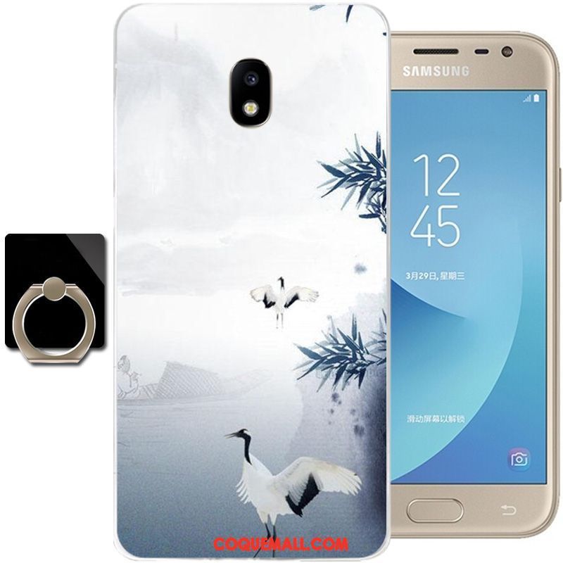 Étui Samsung Galaxy J3 2017 Encre Fluide Doux Étoile, Coque Samsung Galaxy J3 2017 Incassable Protection